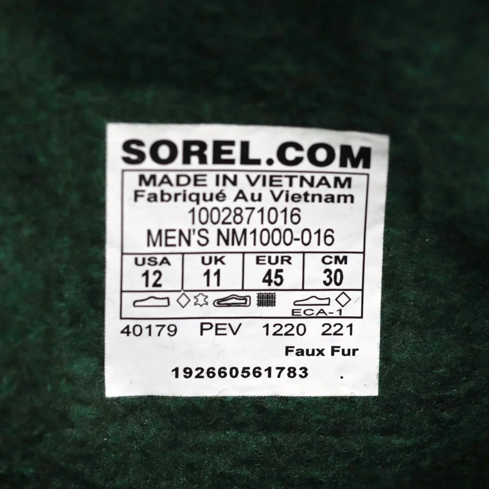 Sorel Caribou Mens 12 Black Leather Waterproof Winter Snow Outdoor Boots Pac⁠